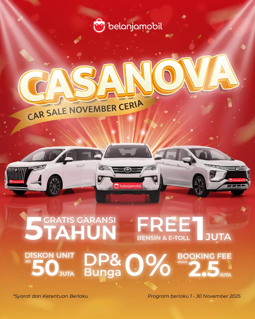 Car Sale November Ceria (Casanova)